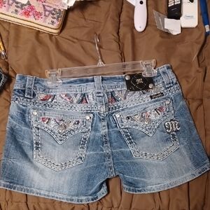 MissMe Denim Shorts with Embellishments